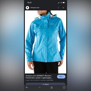 COPY - Marmot blue rain jacket